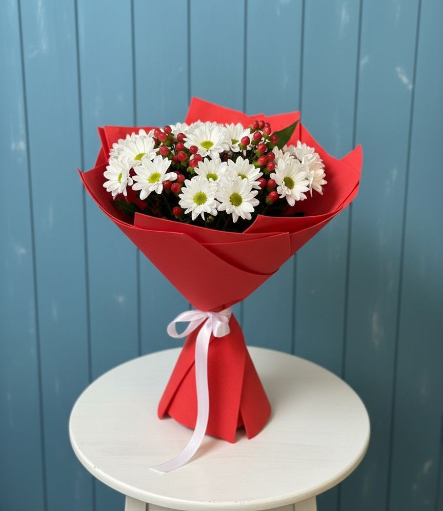 Букет цветов из: Хризантемы в Андреевской Краснодарского края