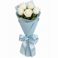 Букет 5 Белых роз Проуд в Андреевской Краснодарского края
