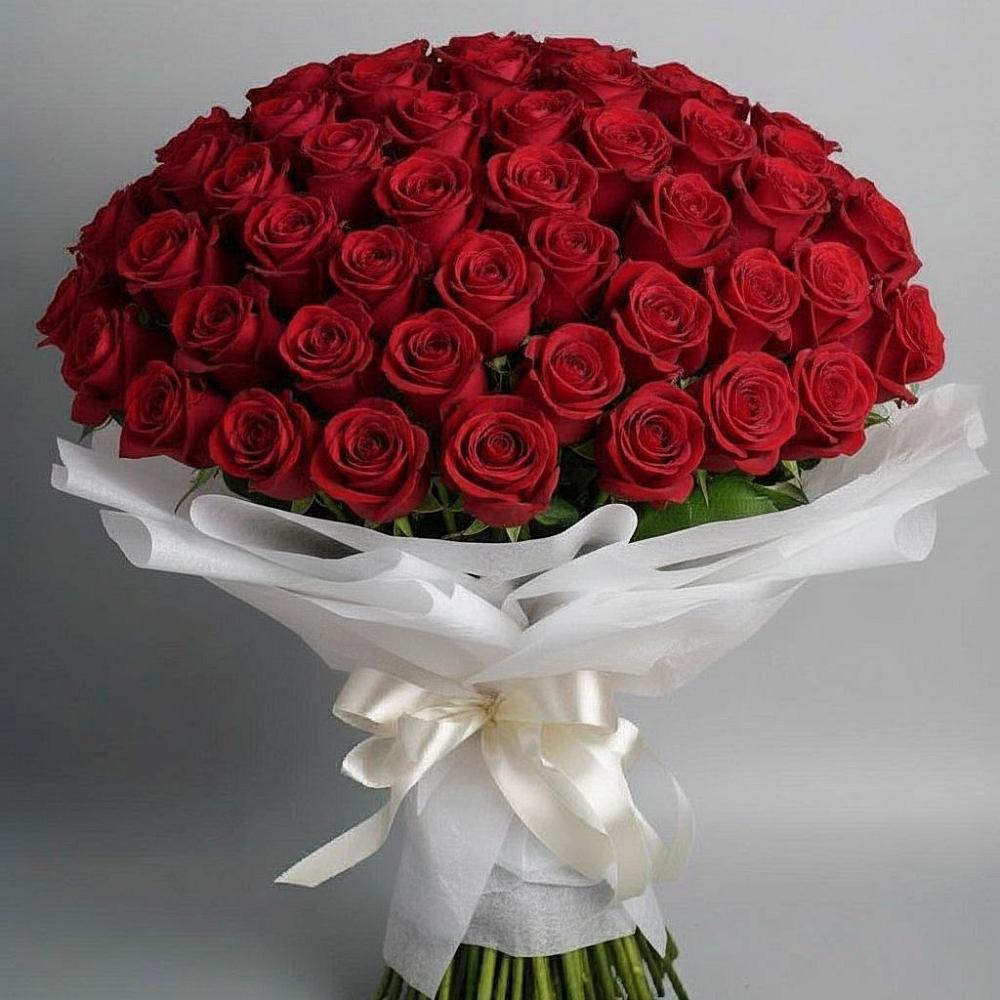 Букет 101 Красная роза Блэк Мэджик в Андреевской Краснодарского края