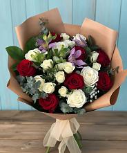 Букет цветов из:  Розы и Альстромерии #REPLACE_PRED# Андреевской Краснодарского края