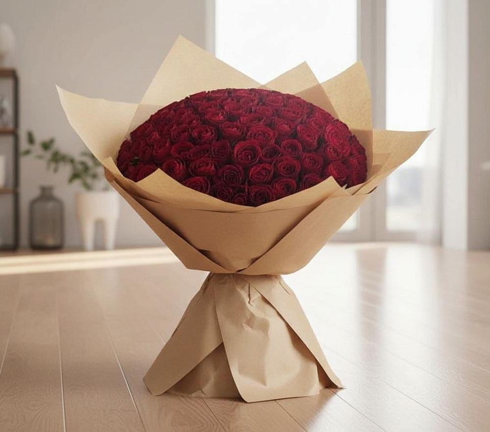 Букет 101 Красная роза в Андреевской Краснодарского края