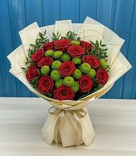 Букет цветов из:  Розы и Хризантемы в Андреевской Краснодарского края