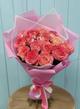 Букет 15 Розовых роз Равель #REPLACE_PRED# Андреевской Краснодарского края